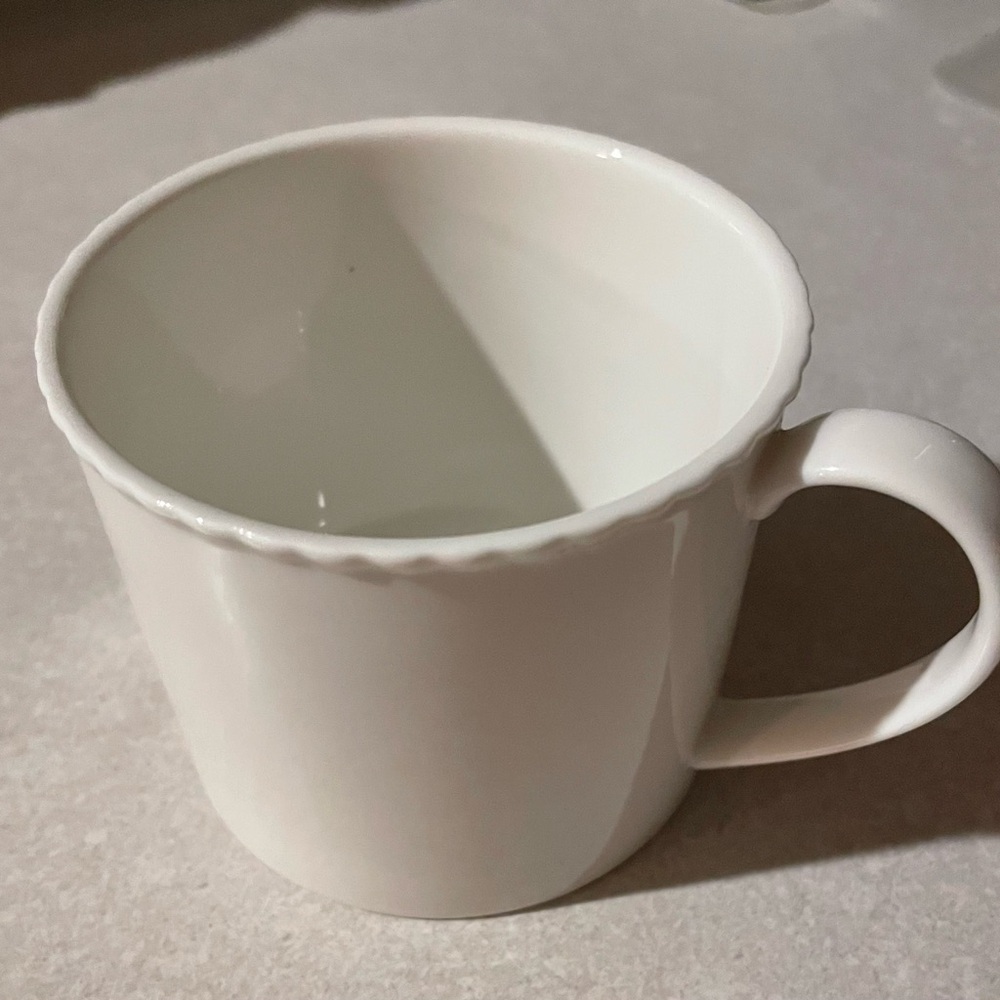 Kate Spade NY WICKFORD Elegant White Porcelain coffee tea cup NEW